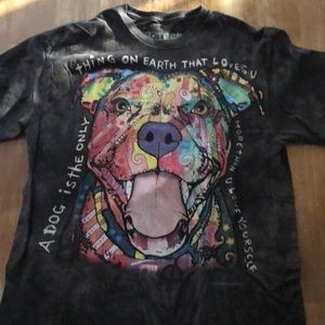 Adorable black cotton dog tee shirt medium